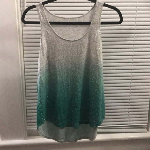 Express Tops - Express ombré sequin tank top